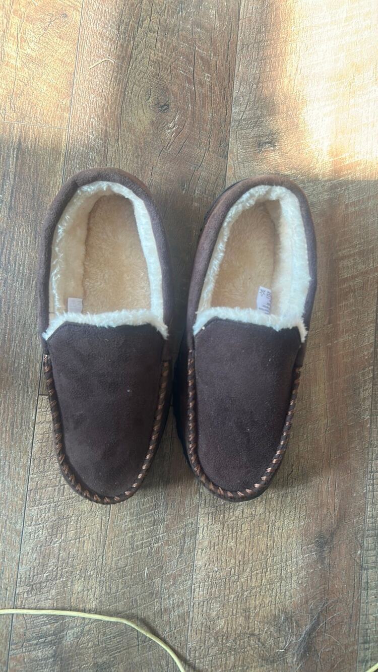 Brown LAM Slips one with interior fur Men’s Size 8